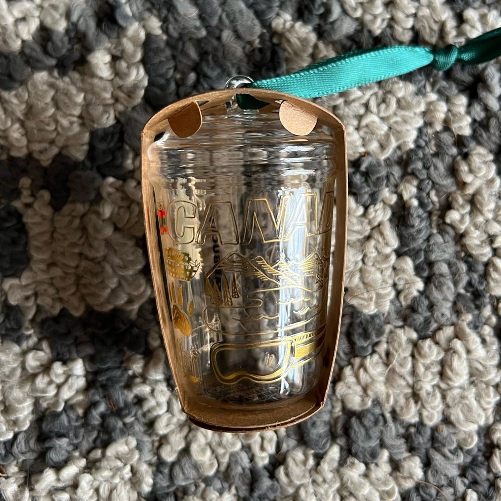 Starbucks Been There Series Glass Ornament with Gold Detailing